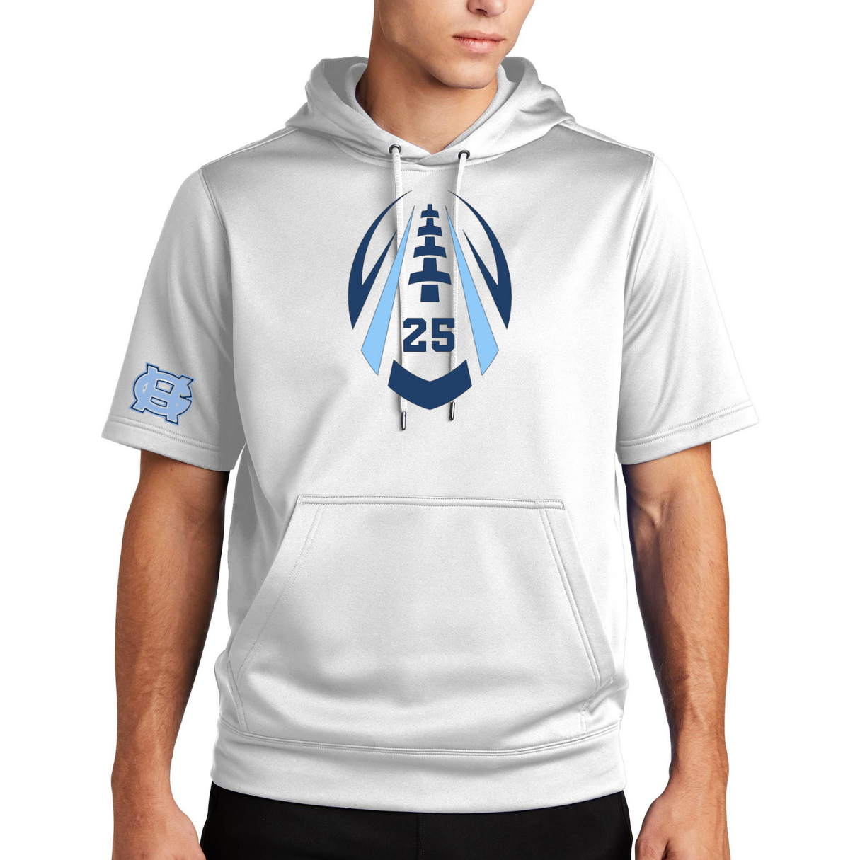 Tides Football Favorite Player Short Sleeved Performance Hoodie - Adult and Youth