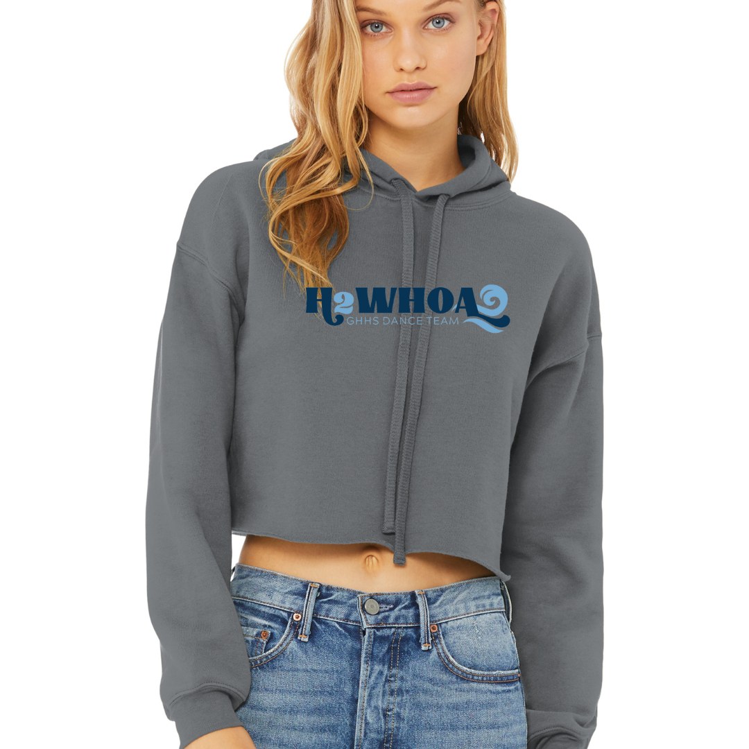 Horizontal H2WHOA Cropped Hooded- Adult Sizing