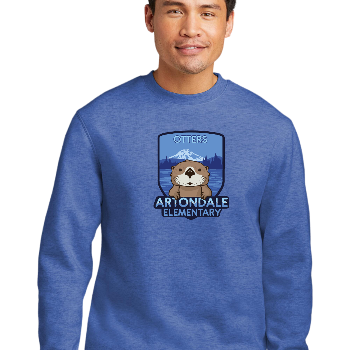 Otter Crewneck Large Crest Logo - Adult and Youth Sizes