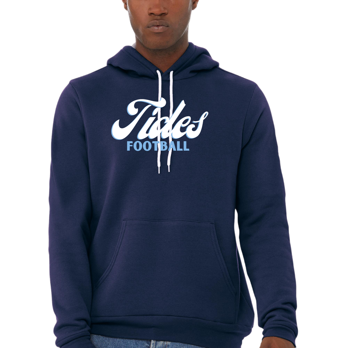 Retro Tides Football Hooded Sweatshirt- Adult and Youth