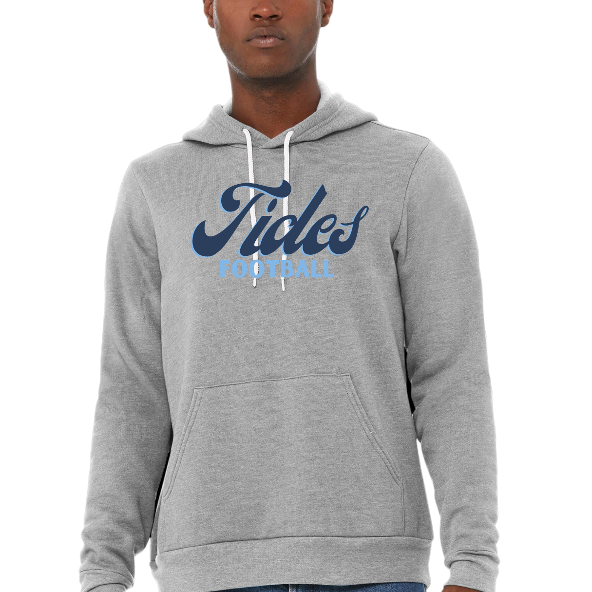 Retro Tides Football Hooded Sweatshirt- Adult and Youth