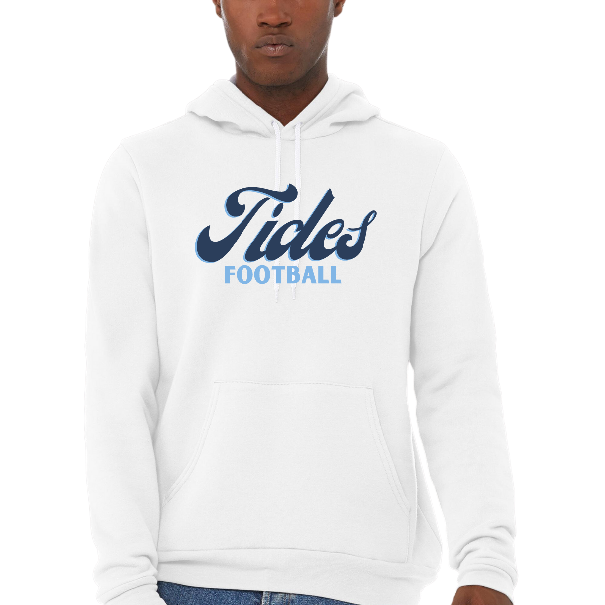 Retro Tides Football Hooded Sweatshirt- Adult and Youth