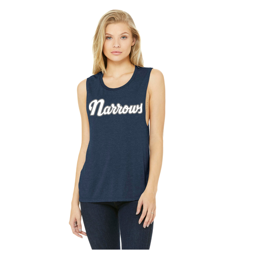 Navy Narrows Muscle Tank