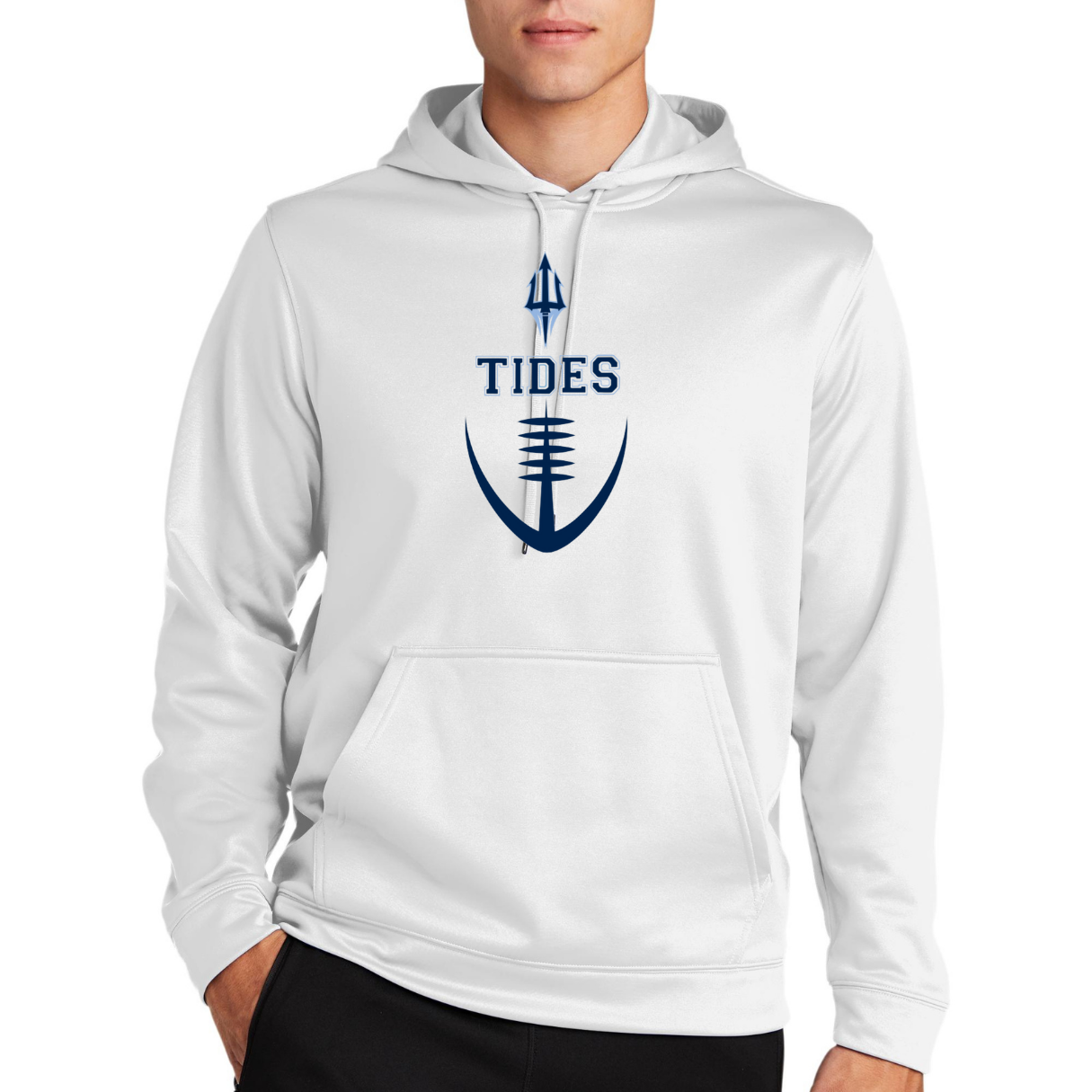 Tides Football Trident Performance Hooded Sweatshirt- Adult and Youth
