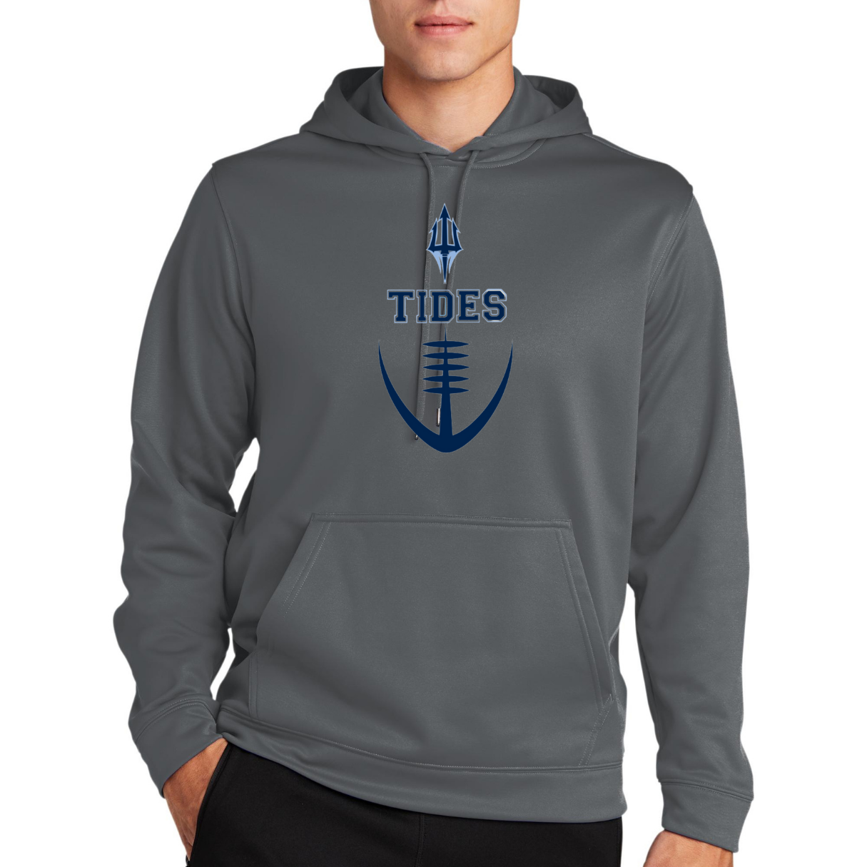 Tides Football Trident Performance Hooded Sweatshirt- Adult and Youth