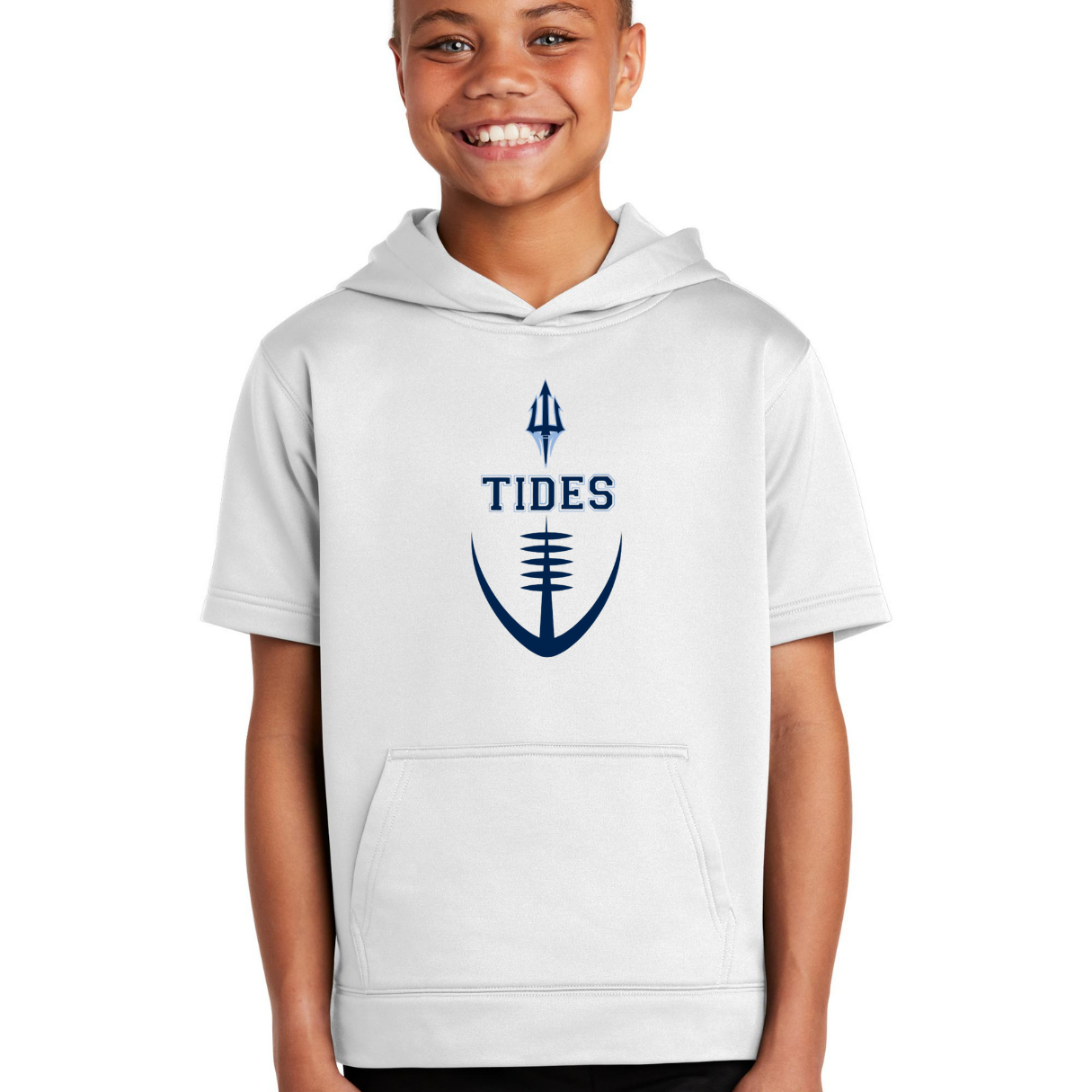 Tides Football Trident Short Sleeved Hooded- Adult and Youth