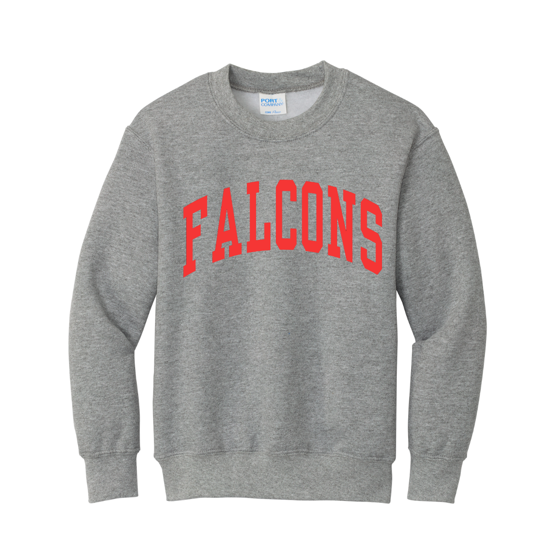 Falcons Arch Crewneck- Adult and Youth sizing