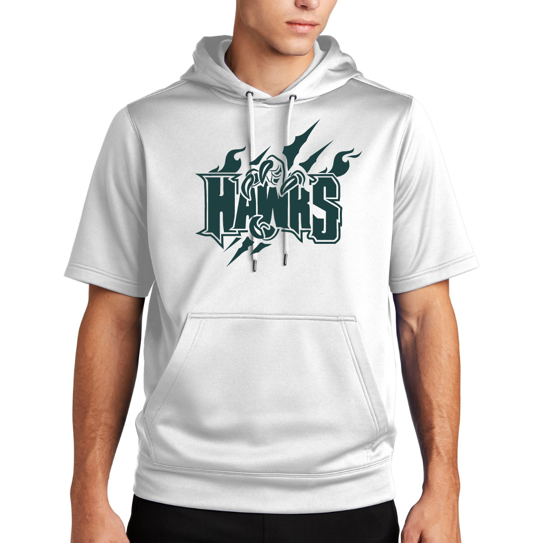 New Hawks Performance Short Sleeve Hooded Sweatshirt - Adult and Youth