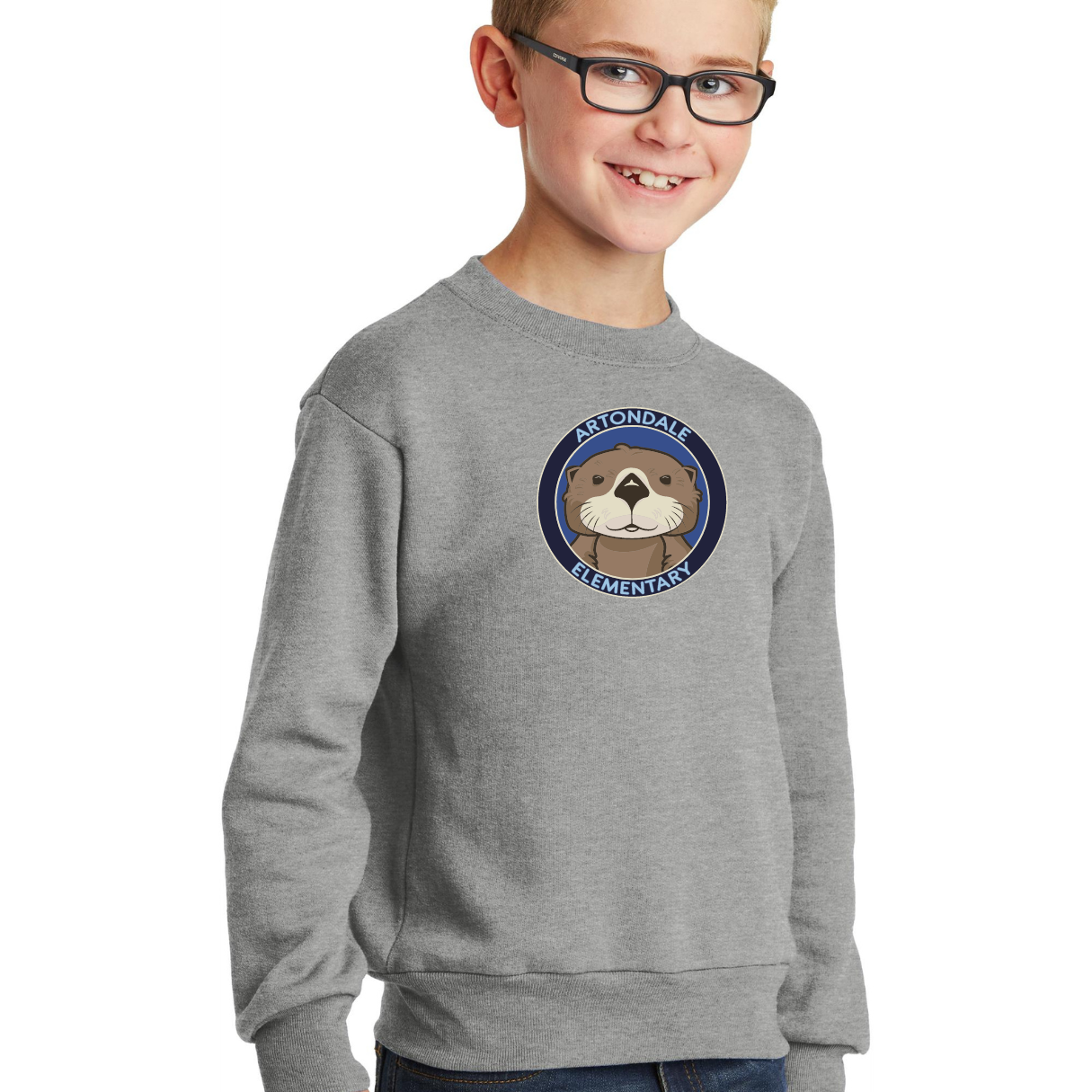 Otter Crewneck Large Logo - Adult and Youth Sizes