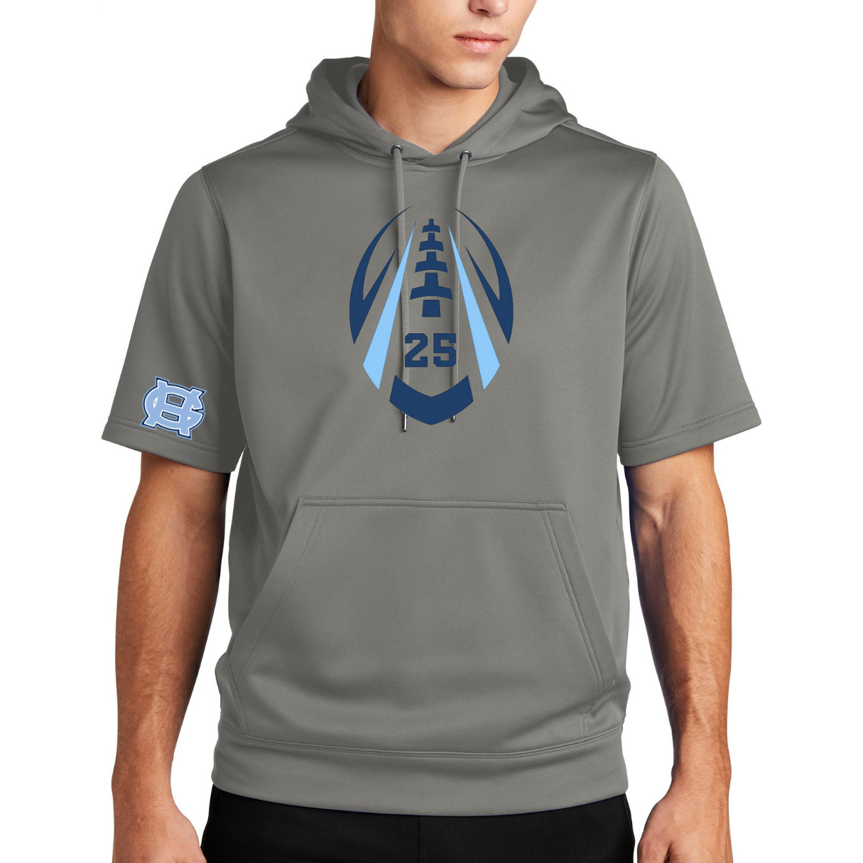 Tides Football Favorite Player Short Sleeved Performance Hoodie - Adult and Youth
