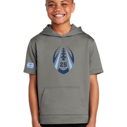 Tides Football Favorite Player Short Sleeved Performance Hoodie - Adult and Youth