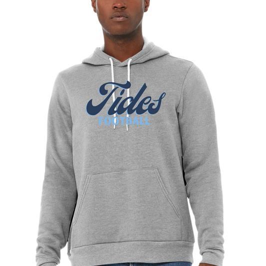 Retro Tides Football Hooded Sweatshirt- Adult and Youth