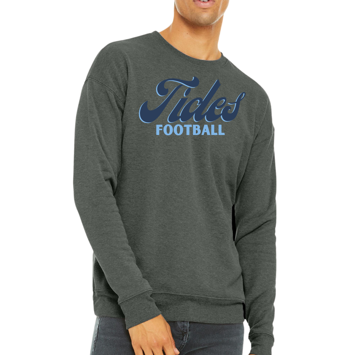Retro Tides Football Crewneck - Adult and Youth