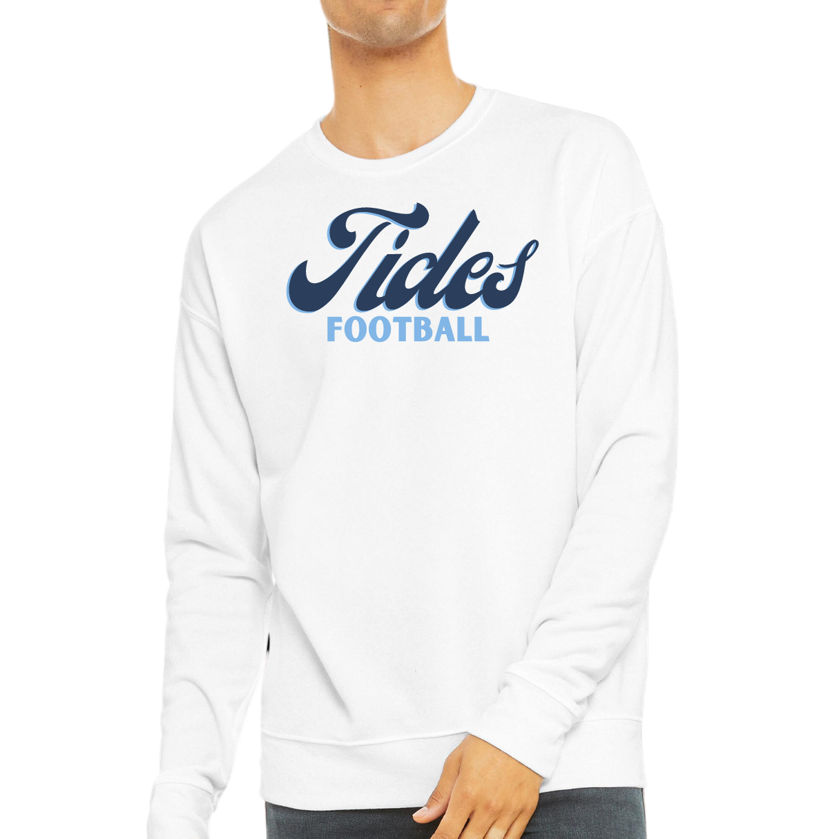 Retro Tides Football Crewneck - Adult and Youth