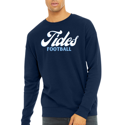 Retro Tides Football Crewneck - Adult and Youth