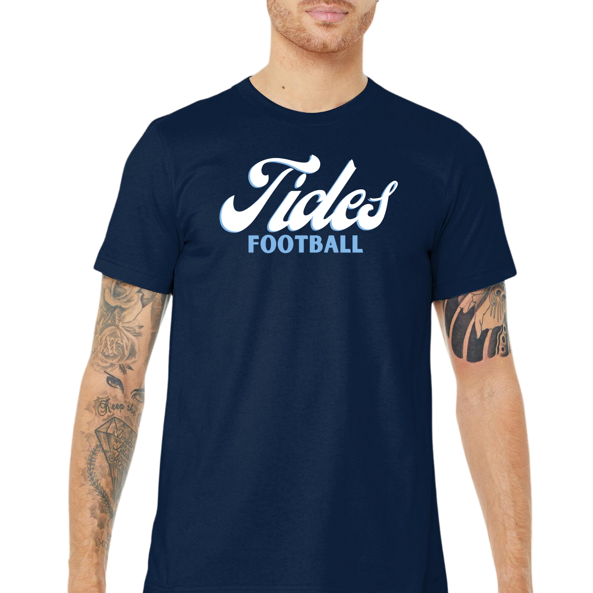 Retro Tides Football Tee- Adult and Youth