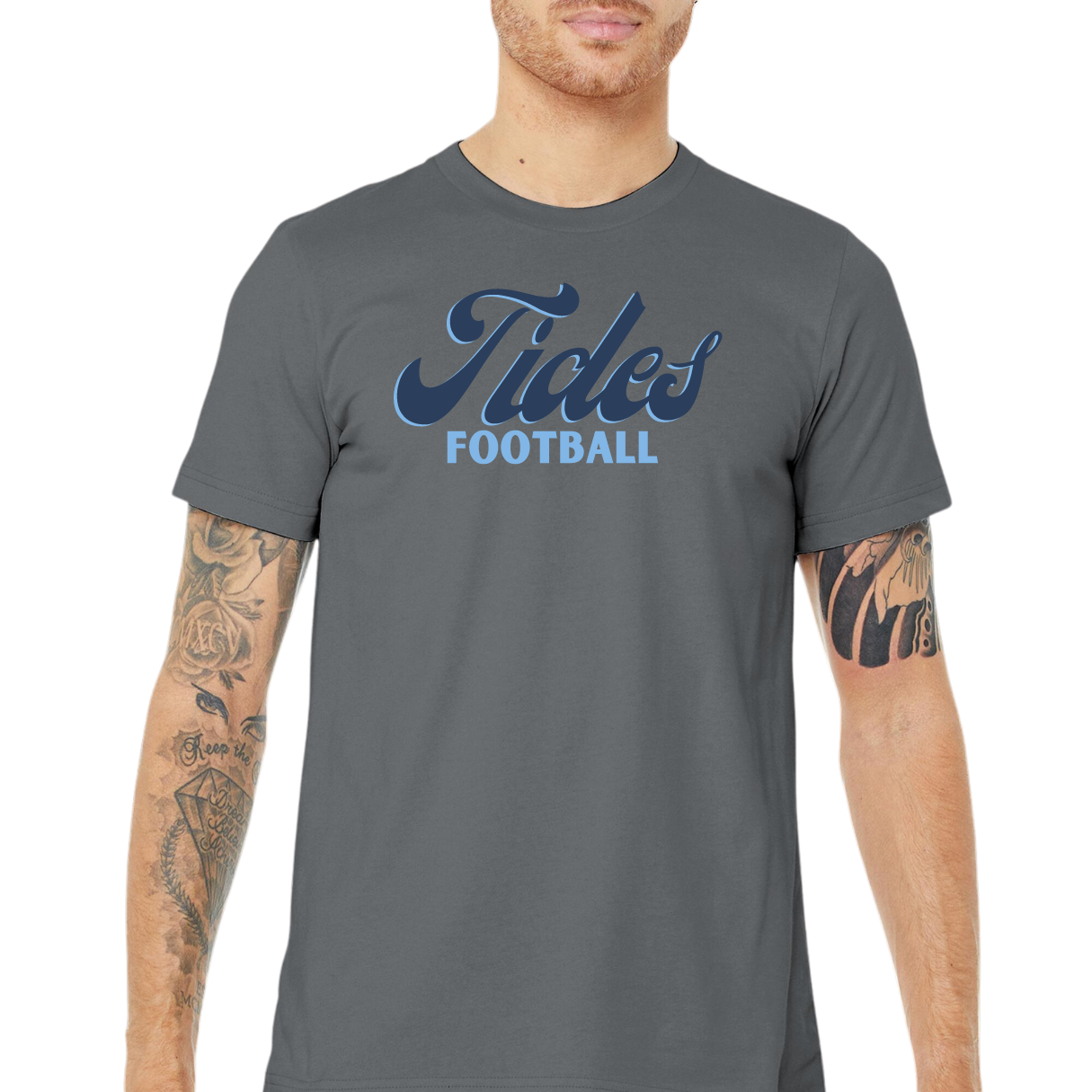Retro Tides Football Tee- Adult and Youth