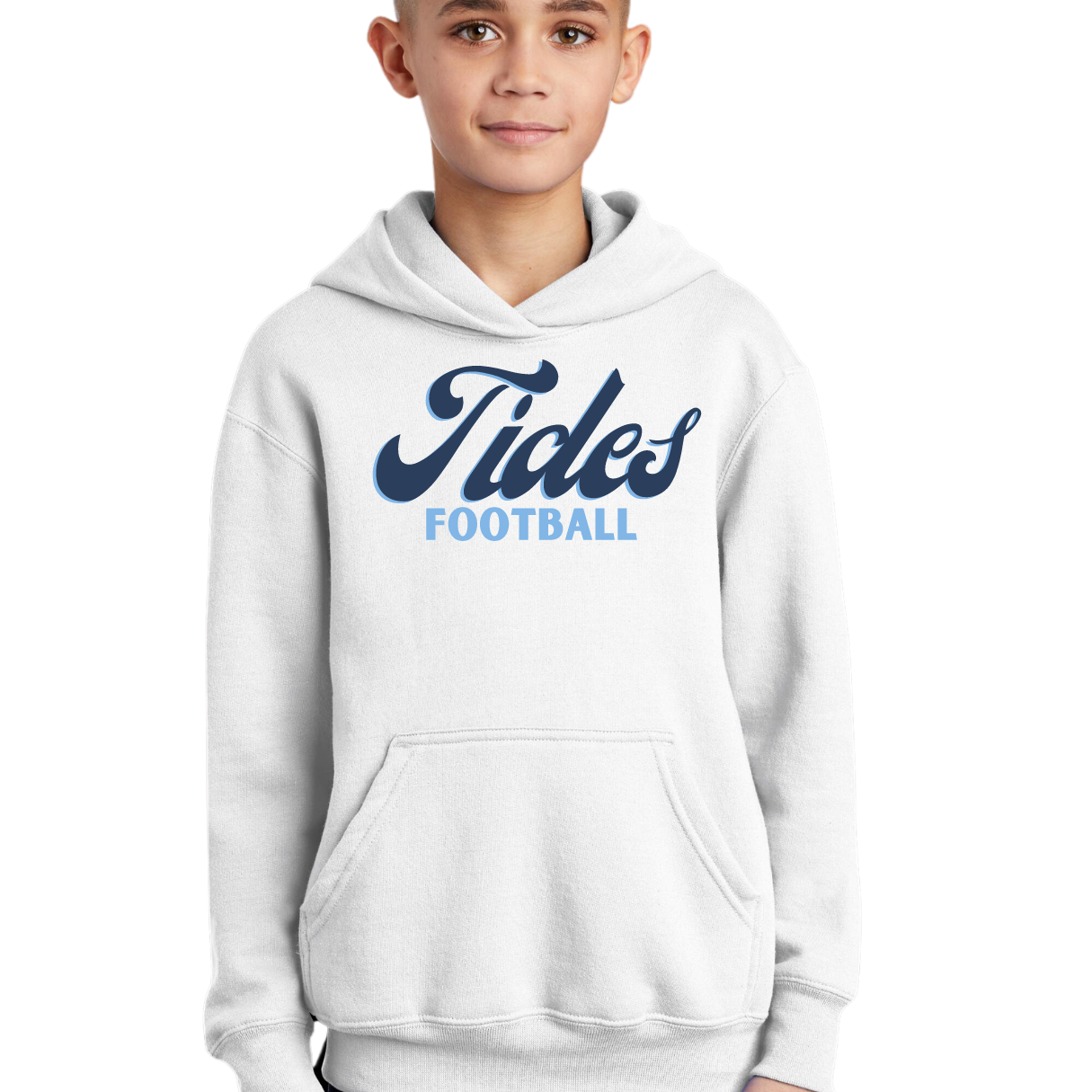 Retro Tides Football Hooded Sweatshirt- Adult and Youth