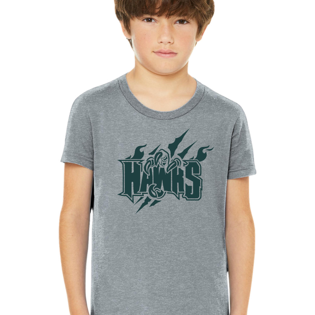 New Hawks Large Logo Tee - Adult and Youth