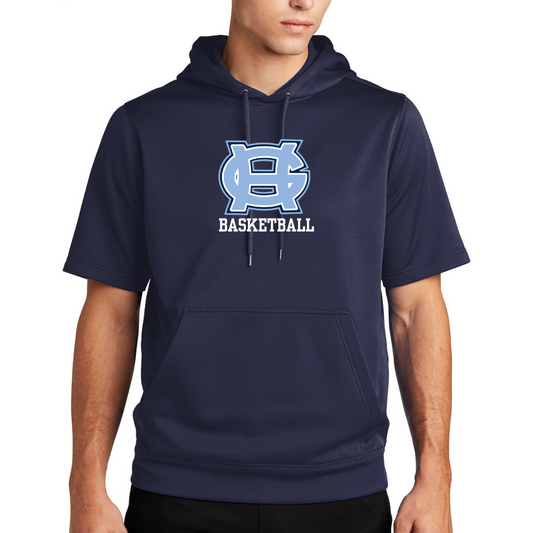 Classic GH Basketball Short Sleeved Performance Hooded Sweatshirt- Adult and Youth