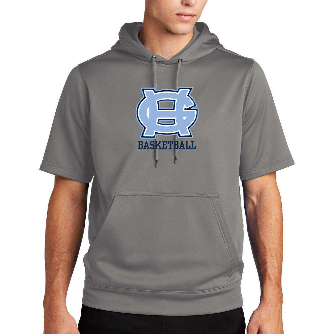 Classic GH Basketball Short Sleeved Performance Hooded Sweatshirt- Adult and Youth