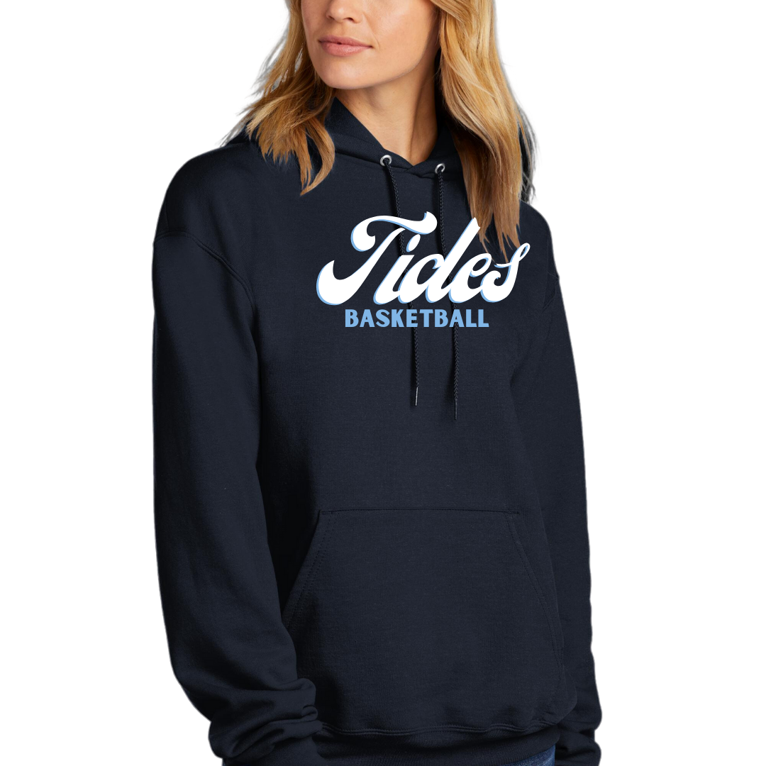 Retro Tides Basketball Hooded Sweatshirt- Adult and Youth
