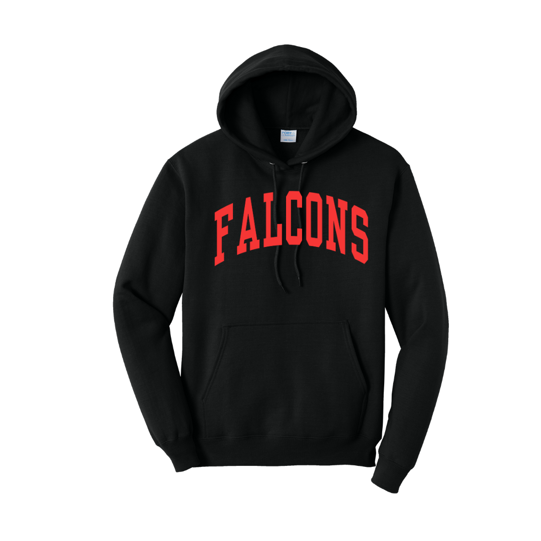 Falcons Large Arch Hooded- Adult and Youth sizing