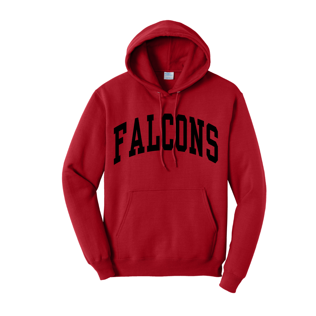 Falcons Large Arch Hooded- Adult and Youth sizing