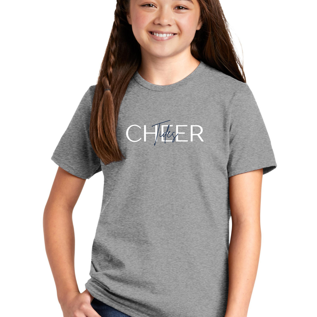 Tides Cheer Cursive Tee - Adult and Youth sizes