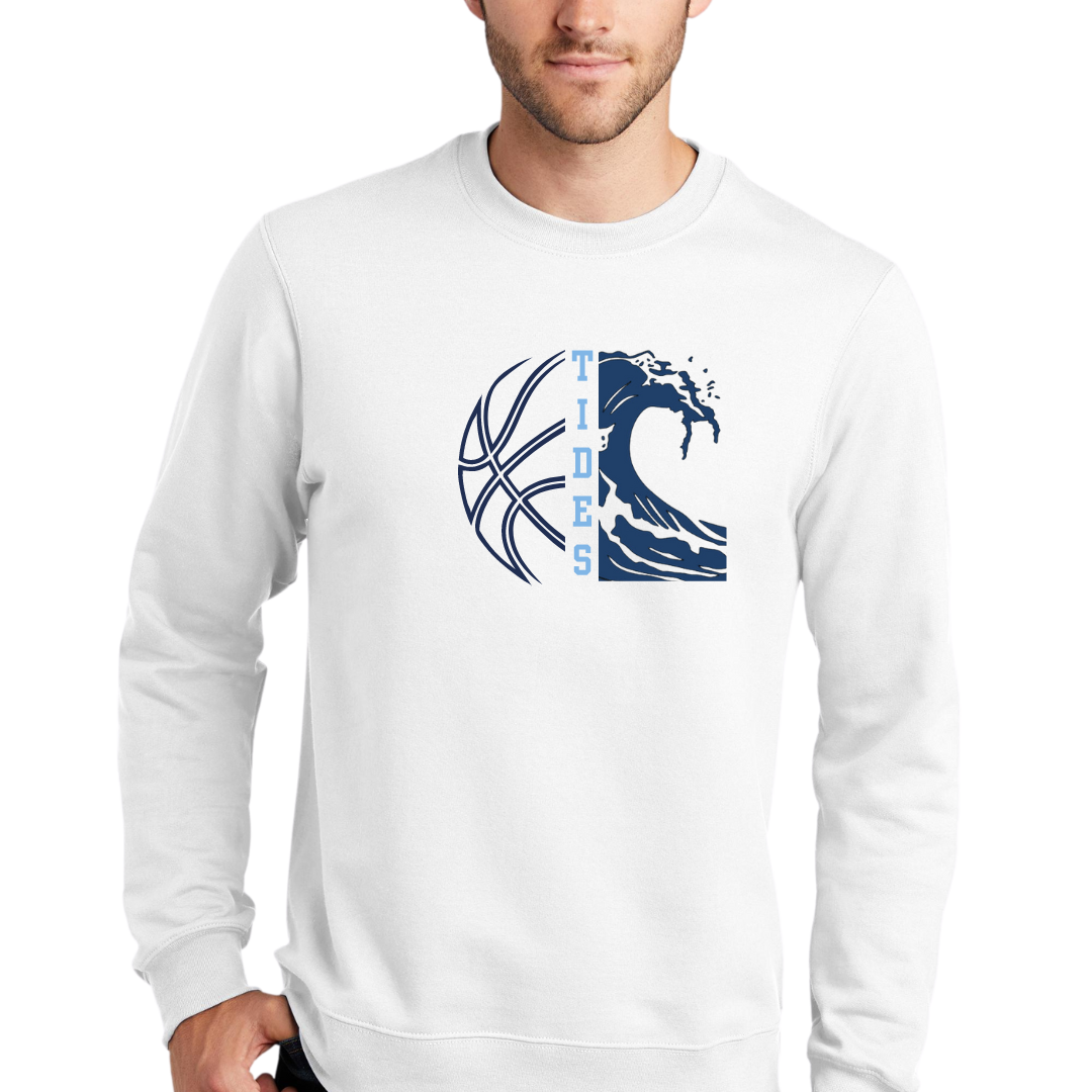 State Tides Basketball Crewneck Sweatshirts - Adult