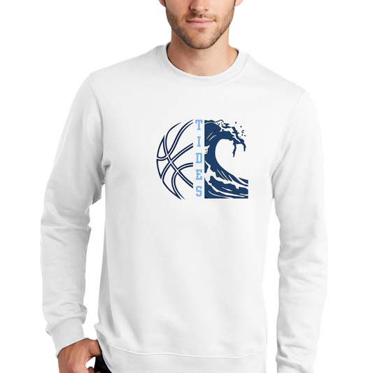 State Tides Basketball Crewneck Sweatshirts - Adult