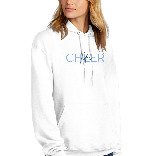 Tides Cheer Cursive Hooded Sweatshirt - Adult and Youth sizes