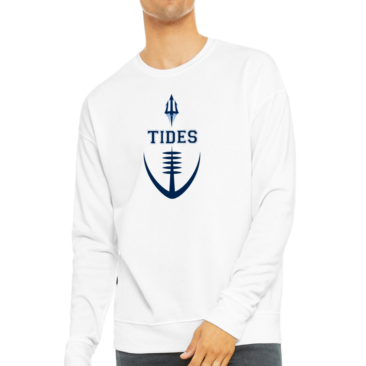 Tides Football Trident Crewneck - Adult and Youth
