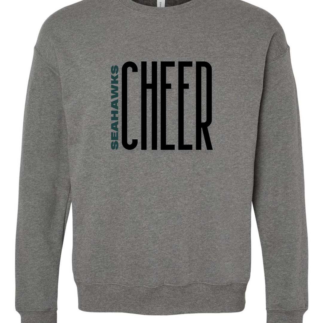 Peninsula Large Letter Cheer Crewneck Sweatshirt - Adult and Youth sizes