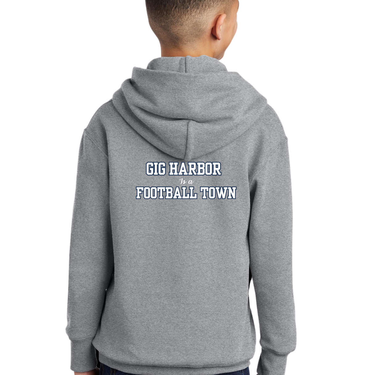 Gig Harbor is a Football Town Hooded Sweatshirt - Adult and Youth