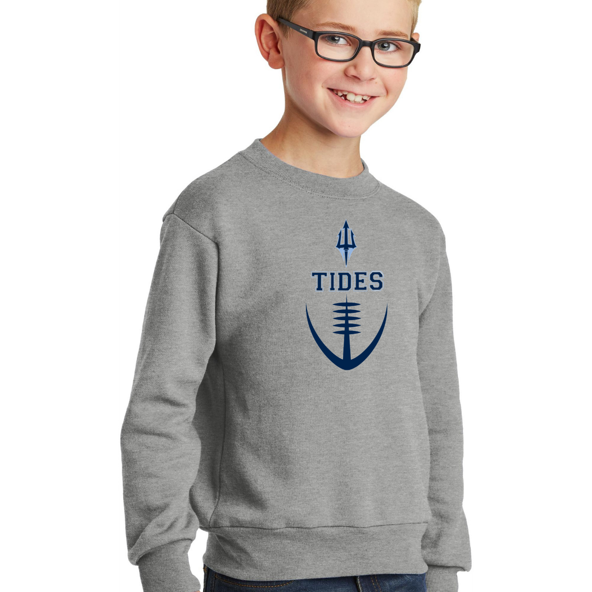 Tides Football Trident Crewneck - Adult and Youth
