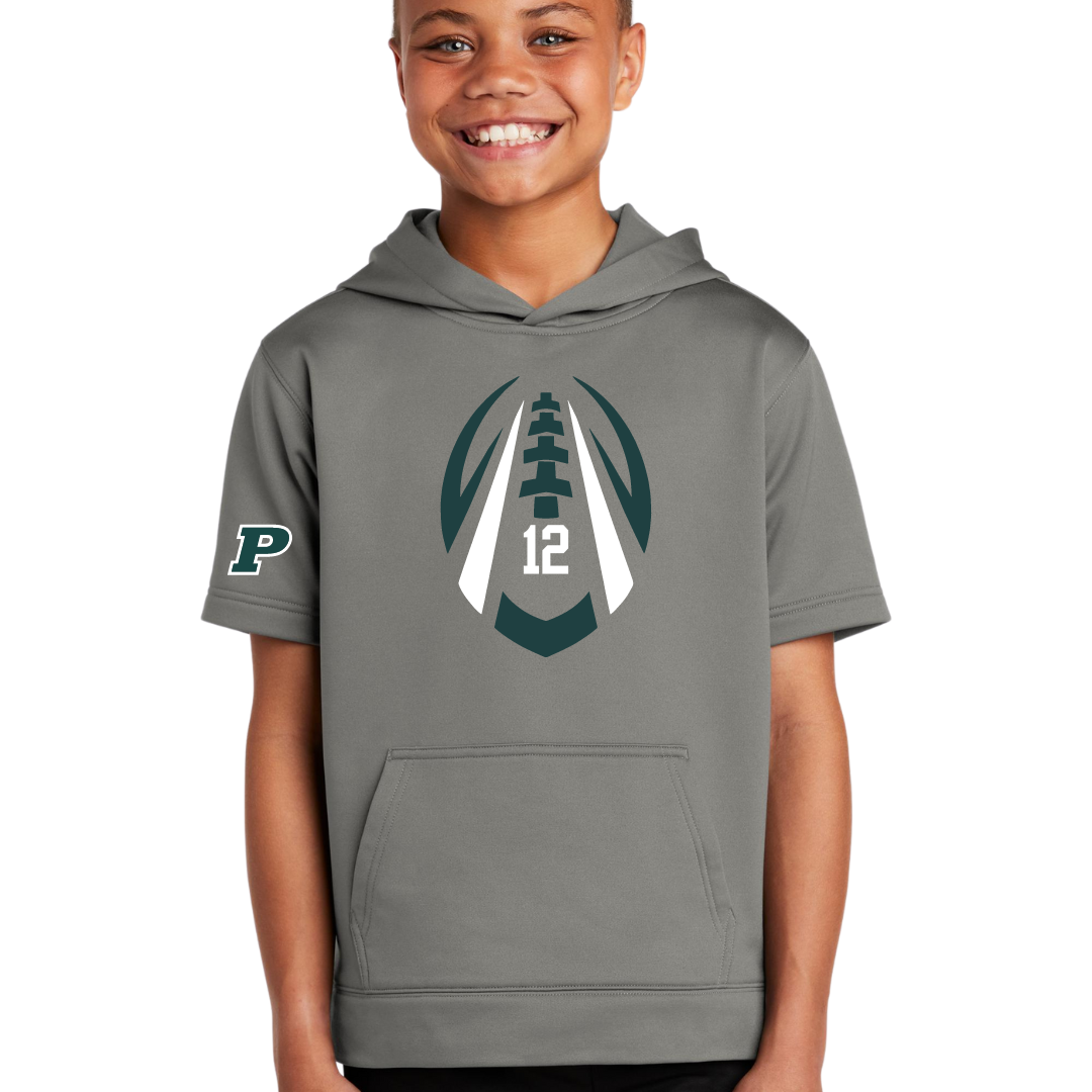 Hawks Football Favorite Player Short Sleeved Performance Hoodie - Adult and Youth