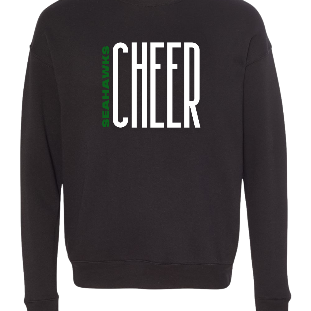 Peninsula Large Letter Cheer Crewneck Sweatshirt - Adult and Youth sizes