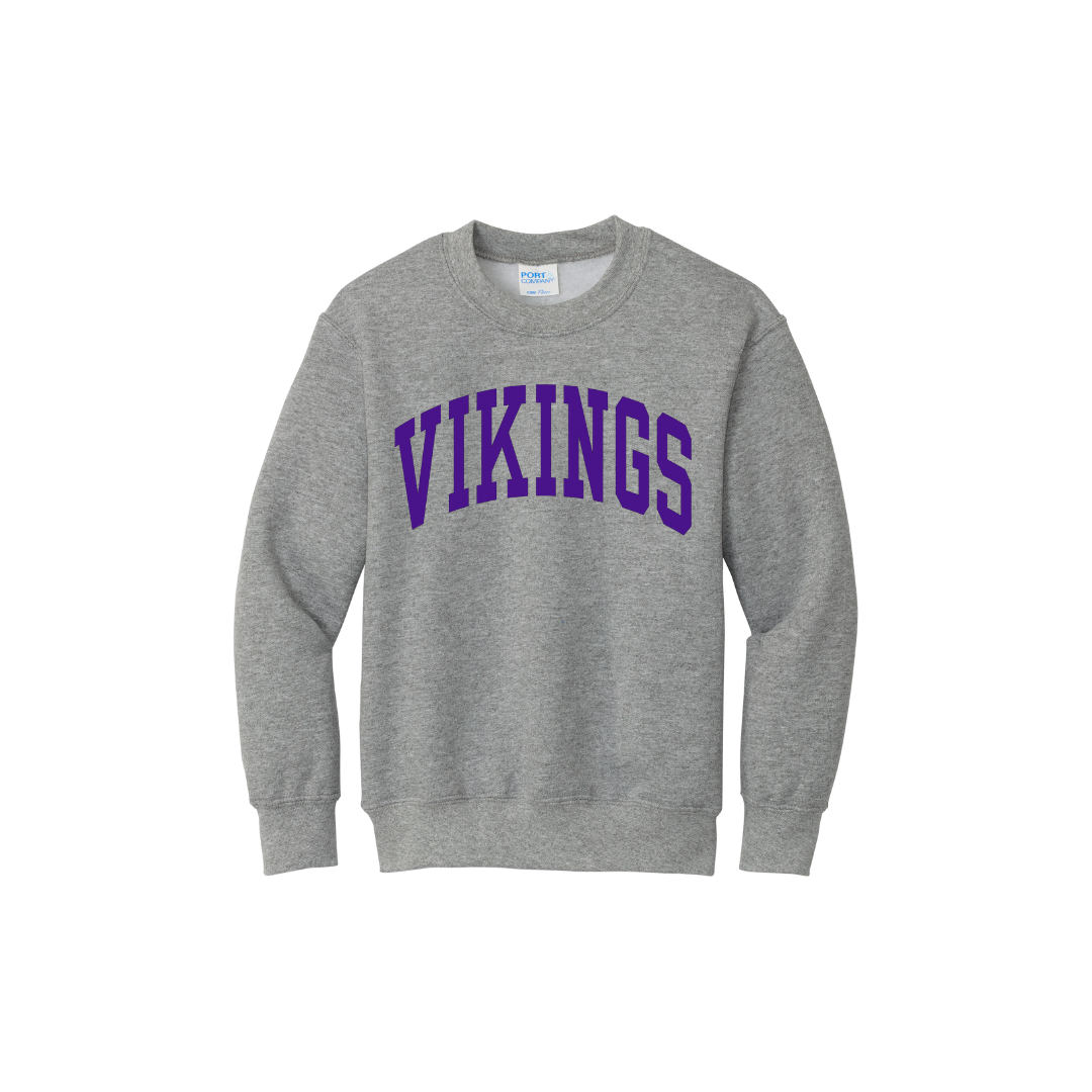 Vikings Arch Crewneck- Adult and Youth sizing