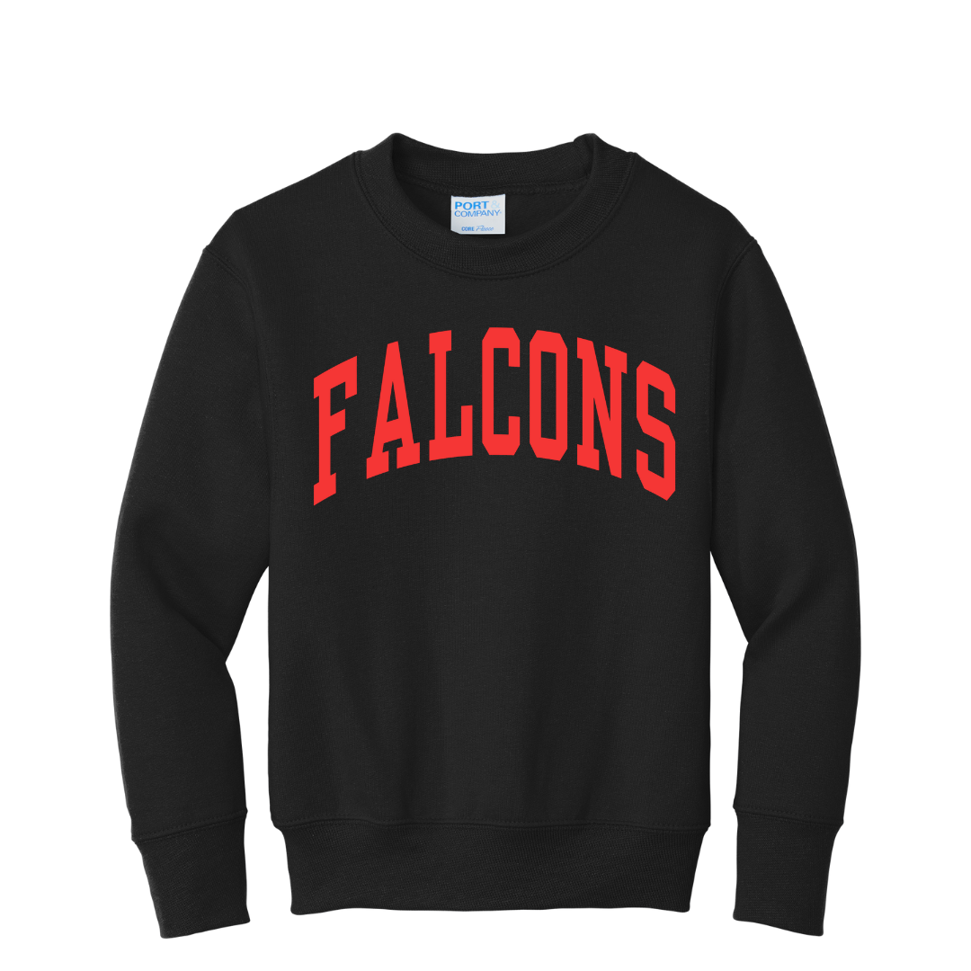 Falcons Arch Crewneck- Adult and Youth sizing